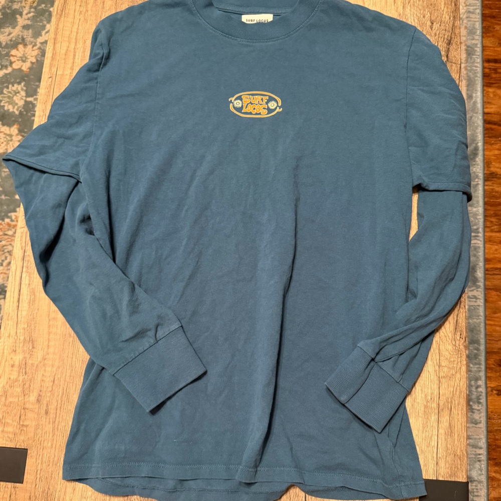 Surf Locos Long Sleeve Graphic Tee Size Medium Blue